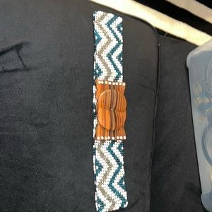 Elastic Beaded Wide Belt Take 2
